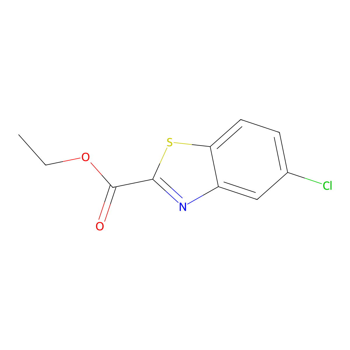 Ethyl 5-chloro-1,3-benzothiazole-2-carboxylate molecular structure, CAS 857081-41-5