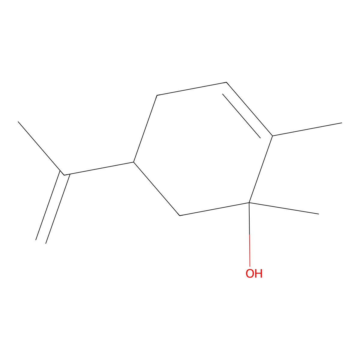 5-Isopropenyl-1,2-dimethylcyclohex-2-enol molecular structure, CAS 85710-64-1