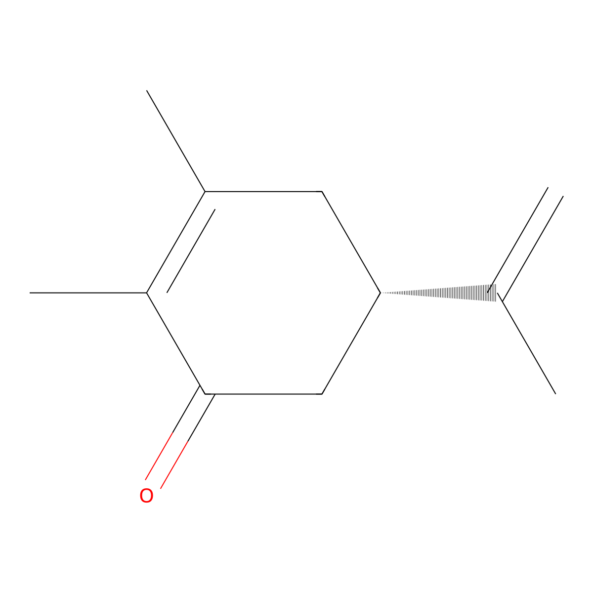 (5S)-2,3-dimethyl-5-(prop-1-en-2-yl)cyclohex-2-en-1-one molecular structure, CAS 85710-66-3