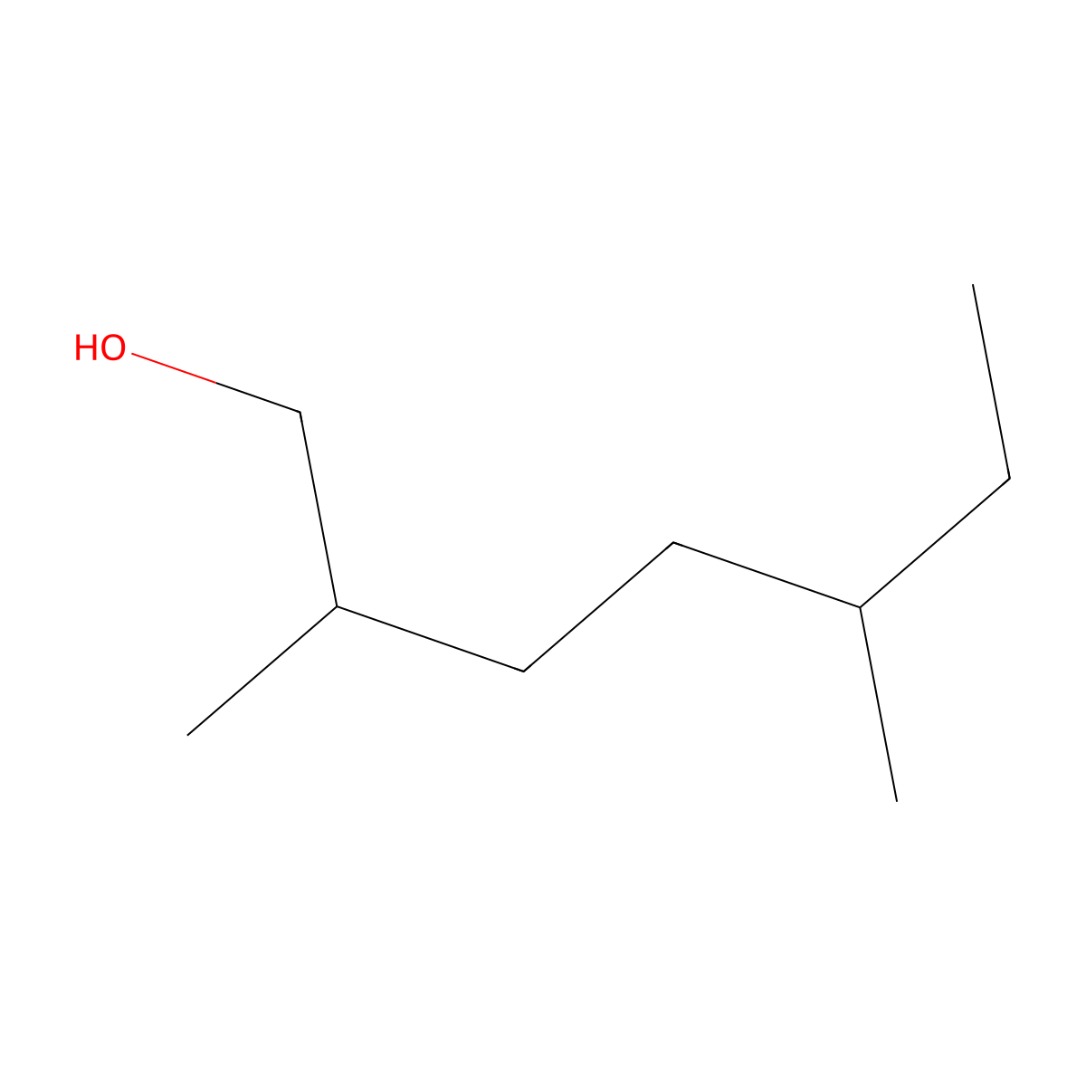 2,5-Dimethylheptan-1-ol molecular structure, CAS 85712-05-6
