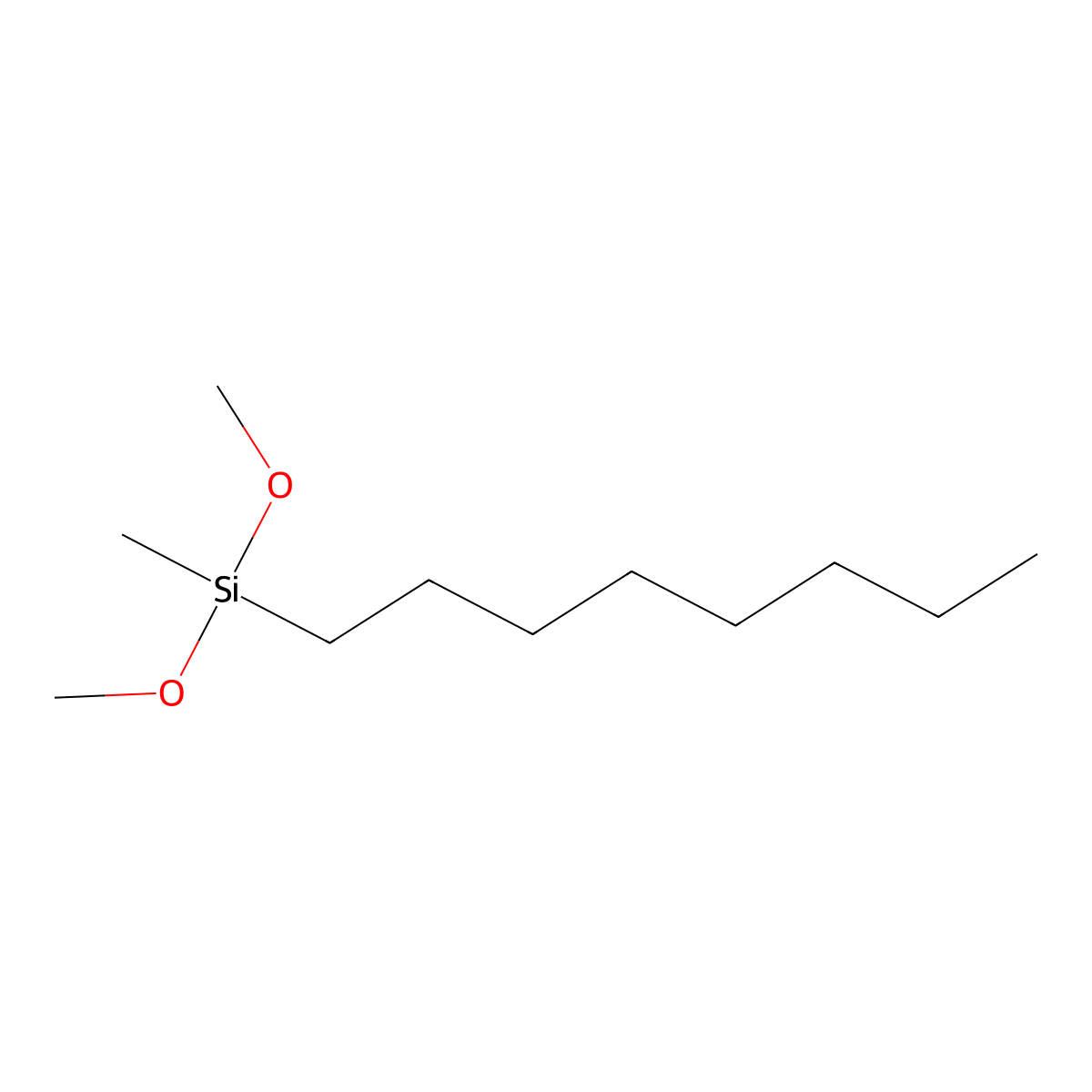 Dimethoxymethyloctylsilane molecular structure, CAS 85712-15-8