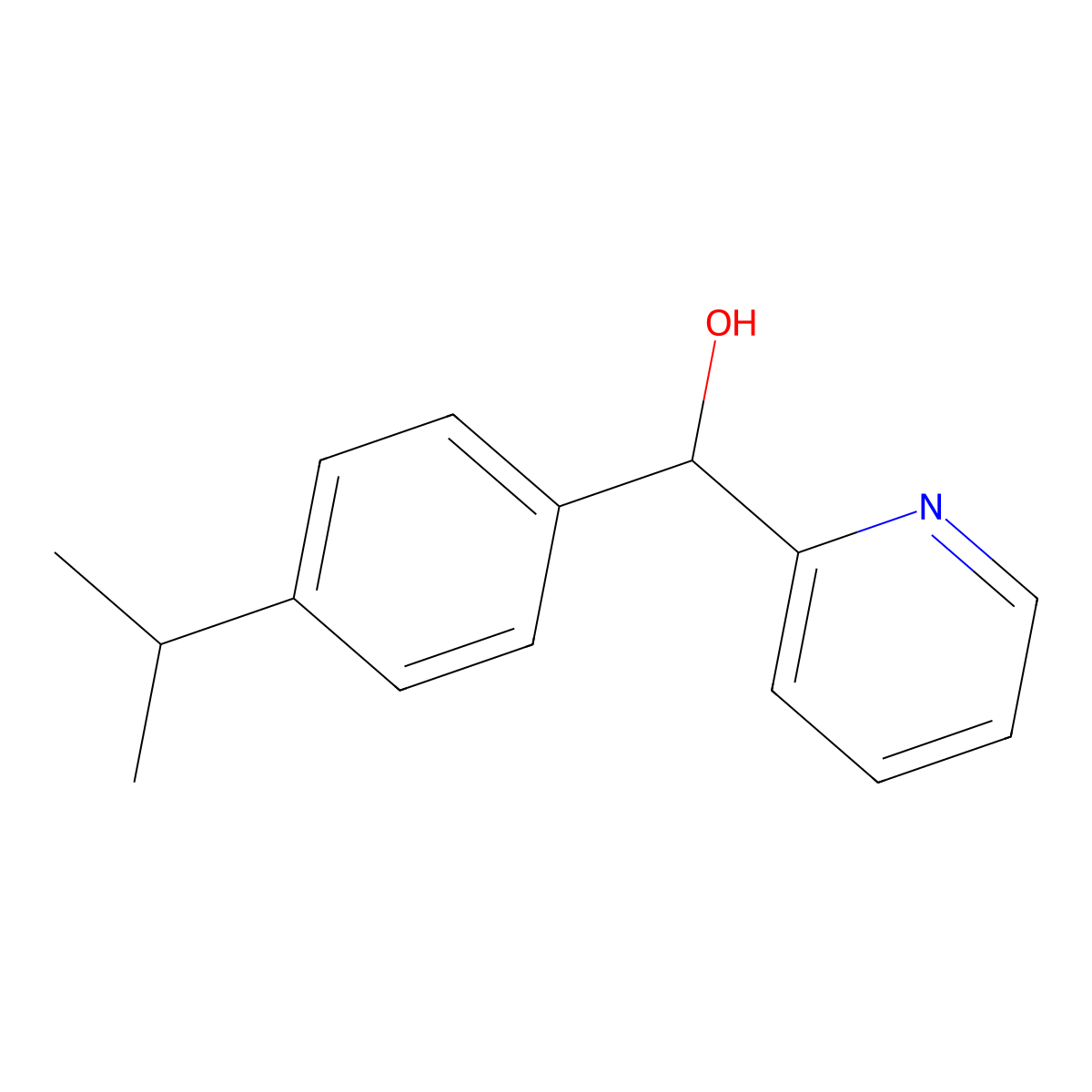 4-iso-Propylphenyl-(2-pyridyl)methanol molecular structure, CAS 857146-20-4
