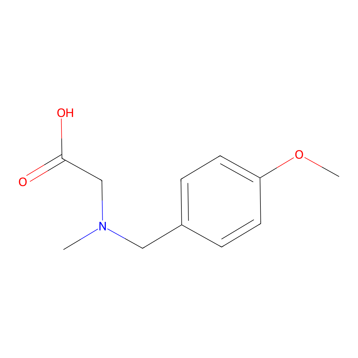 [(4-Methoxy-benzyl)-methyl-amino]-acetic acid molecular structure, CAS 857155-20-5