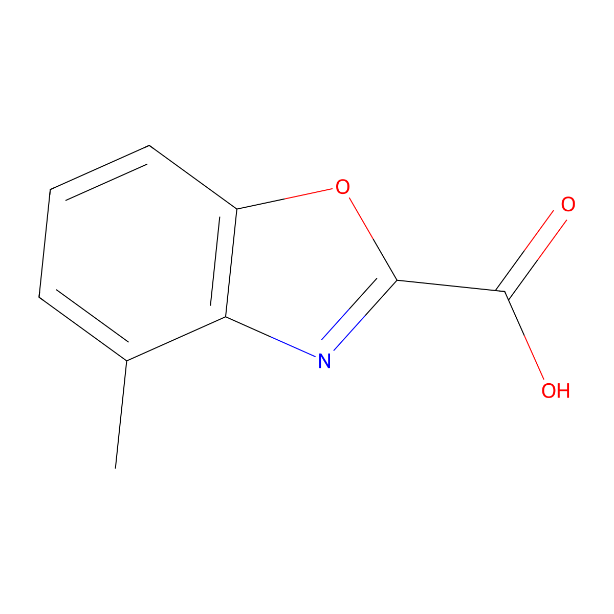 4-Methyl-1,3-benzoxazole-2-carboxylic acid molecular structure, CAS 857156-47-9