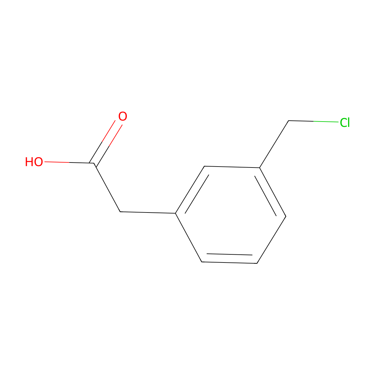 (3-Chloromethyl-phenyl)-acetic acid molecular structure, CAS 857165-45-8