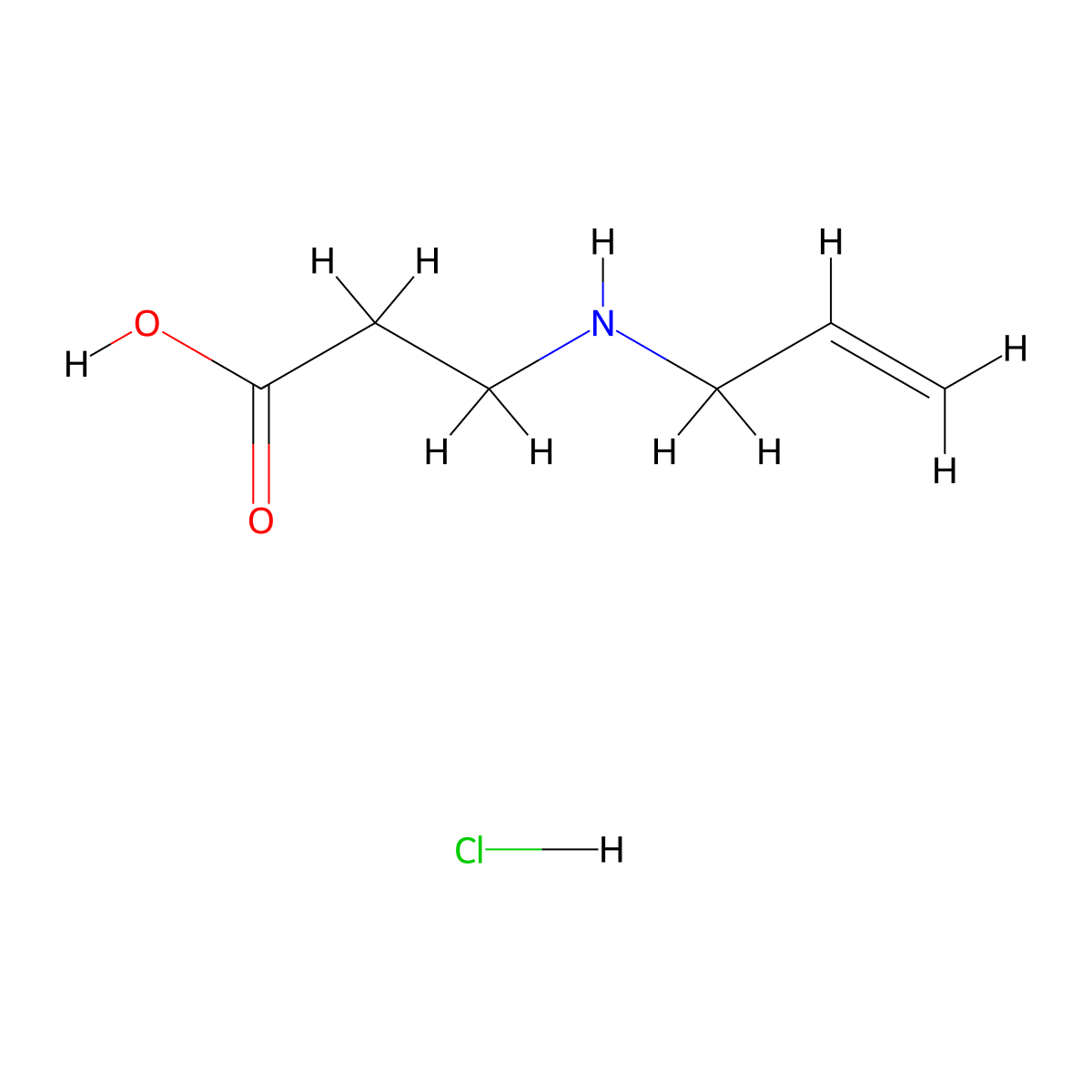 3-[(Prop-2-en-1-yl)amino]propanoic acid hydrochloride molecular structure, CAS 857174-65-3