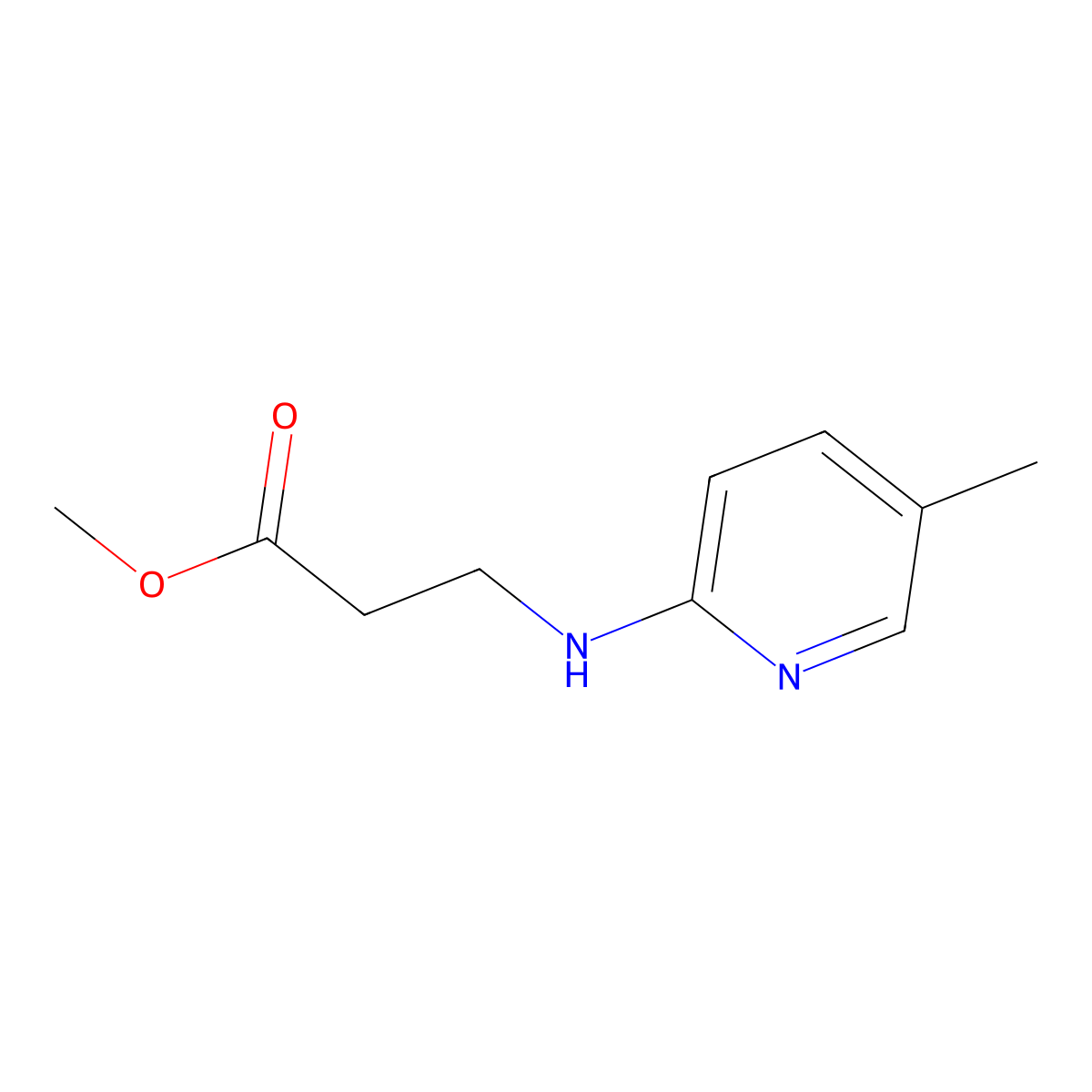 Methyl 3-[(5-methylpyridin-2-yl)amino]propanoate molecular structure, CAS 857175-93-0
