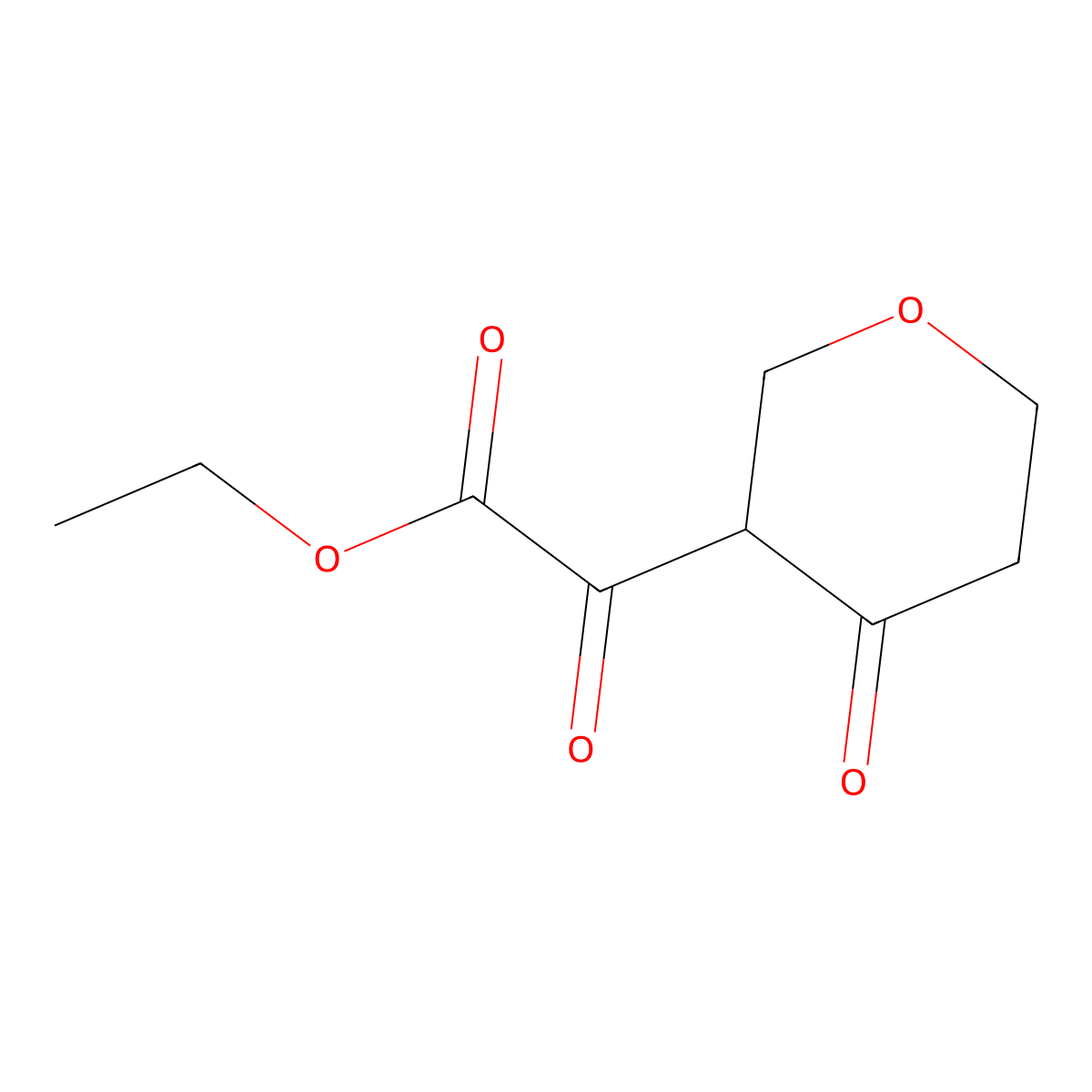 Ethyl 2-oxo-2-(4-oxotetrahydro-2H-pyran-3-yl)acetate molecular structure, CAS 857177-01-6