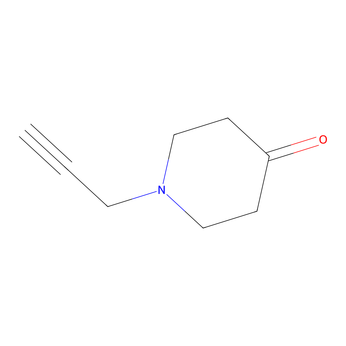 1-(2-Propyn-1-yl)-4-piperidinone molecular structure, CAS 857190-11-5
