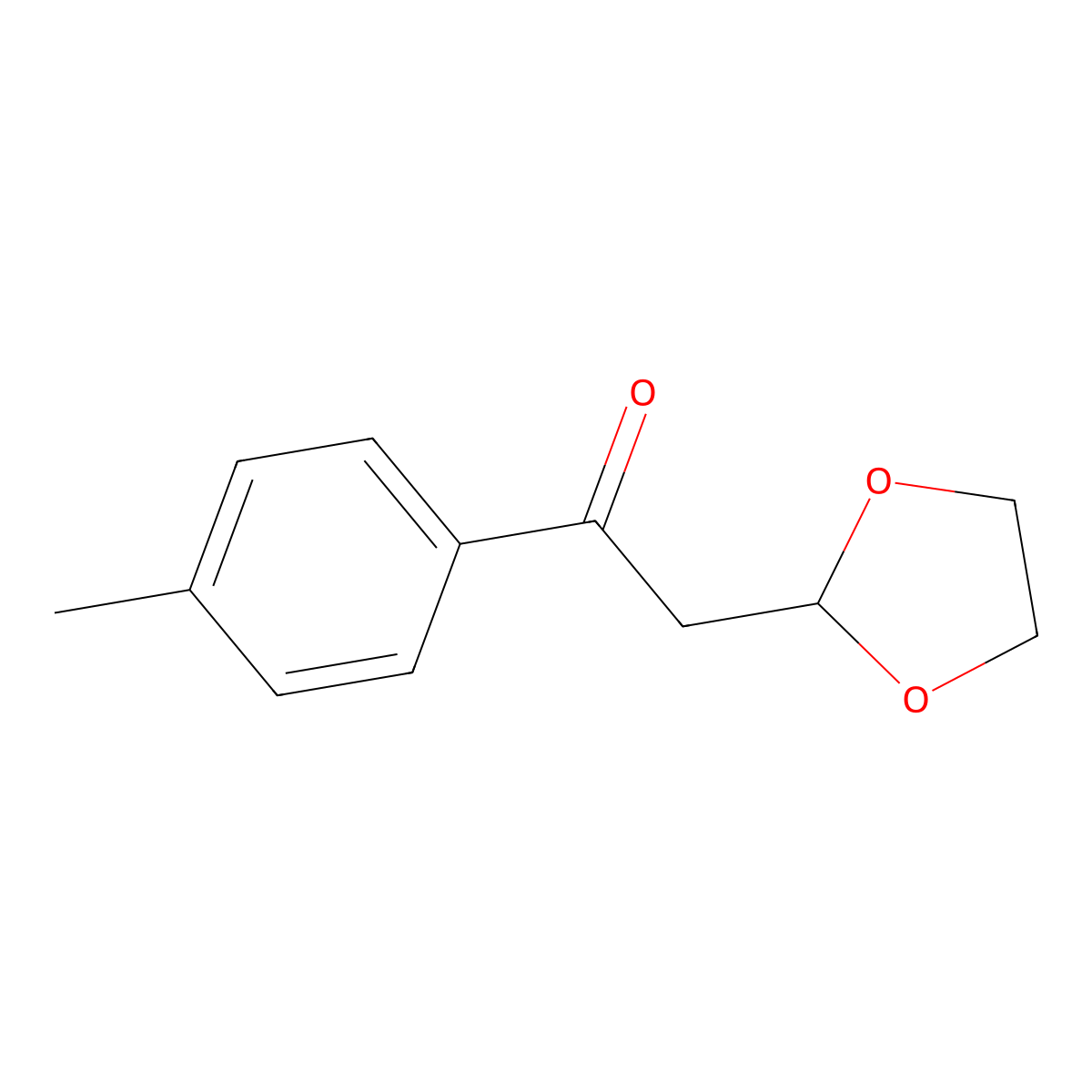 2-(1,3-Dioxolan-2-yl)-1-(4-methylphenyl)-ethanone molecular structure, CAS 857195-76-7
