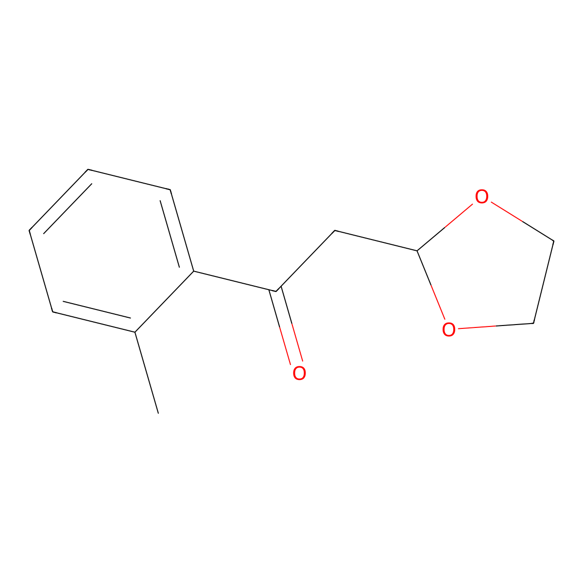 2-(1,3-Dioxolan-2-yl)-1-(2-methylphenyl)-ethanone molecular structure, CAS 857195-93-8