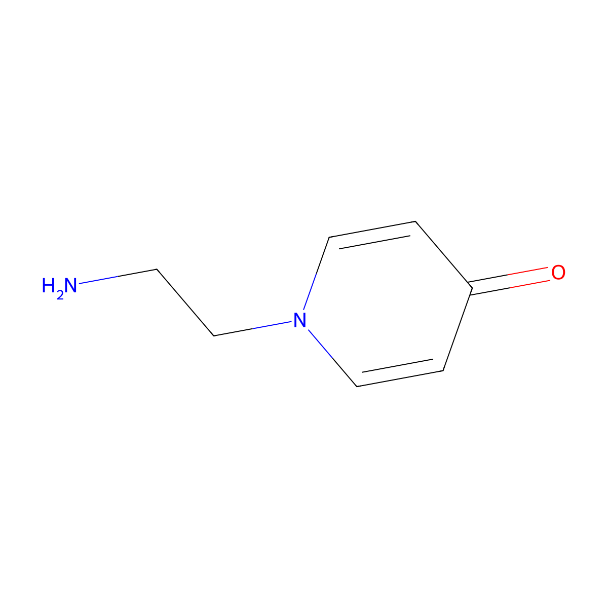 1-(2-Aminoethyl)-1,4-dihydropyridin-4-one molecular structure, CAS 857201-87-7