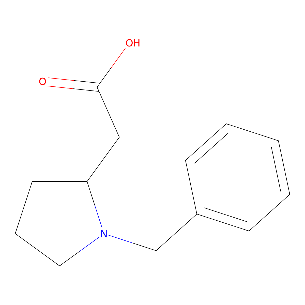 2-(1-Benzylpyrrolidin-2-yl)acetic acid molecular structure, CAS 857206-03-2