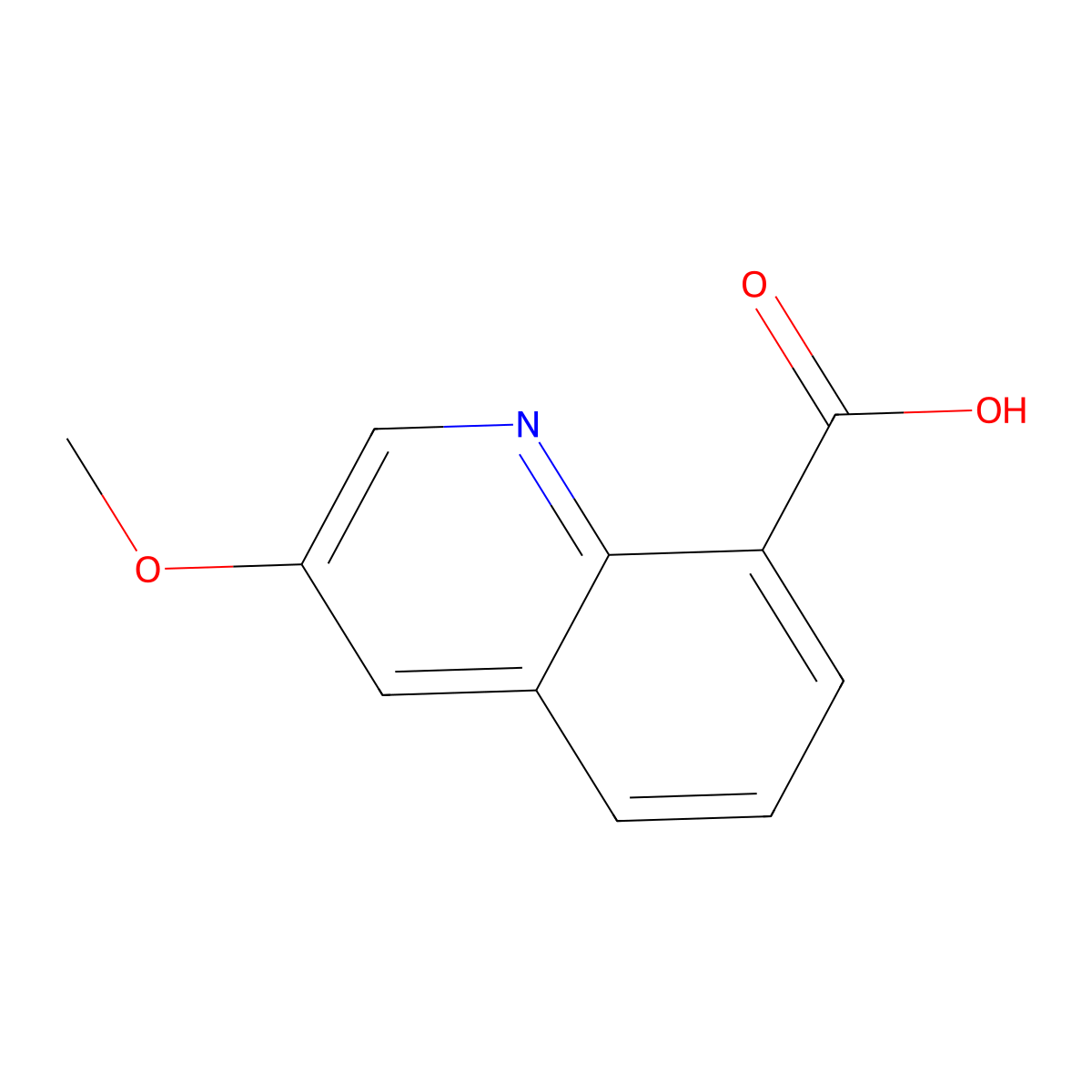 3-Methoxyquinoline-8-carboxylic acid molecular structure, CAS 857207-87-5