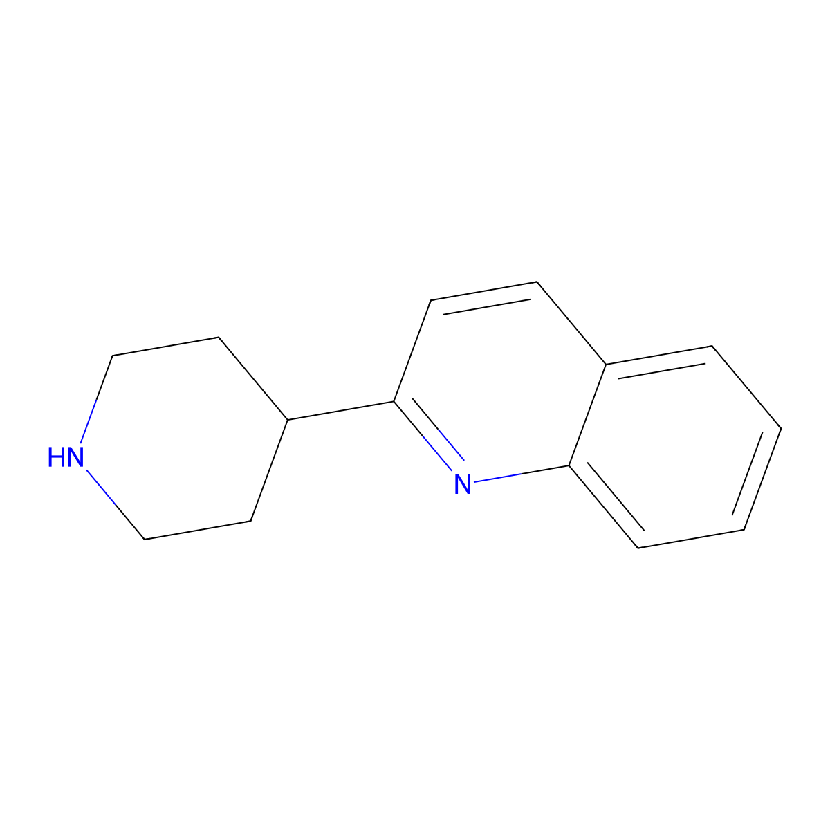 2-(Piperidin-4-yl)quinoline molecular structure, CAS 857208-42-5