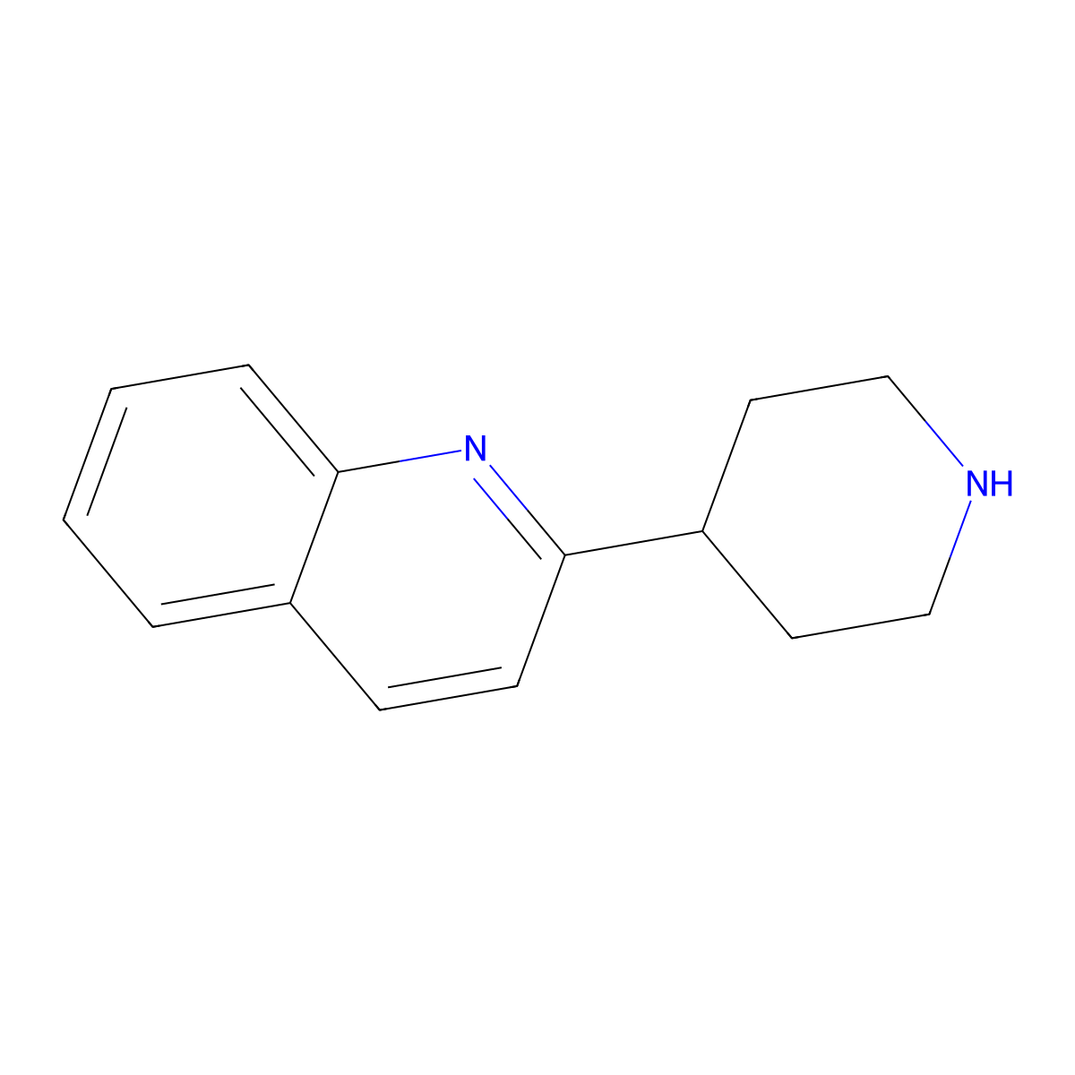 2-(Piperidin-4-yl)quinoline molecular structure, CAS 857208-42-5