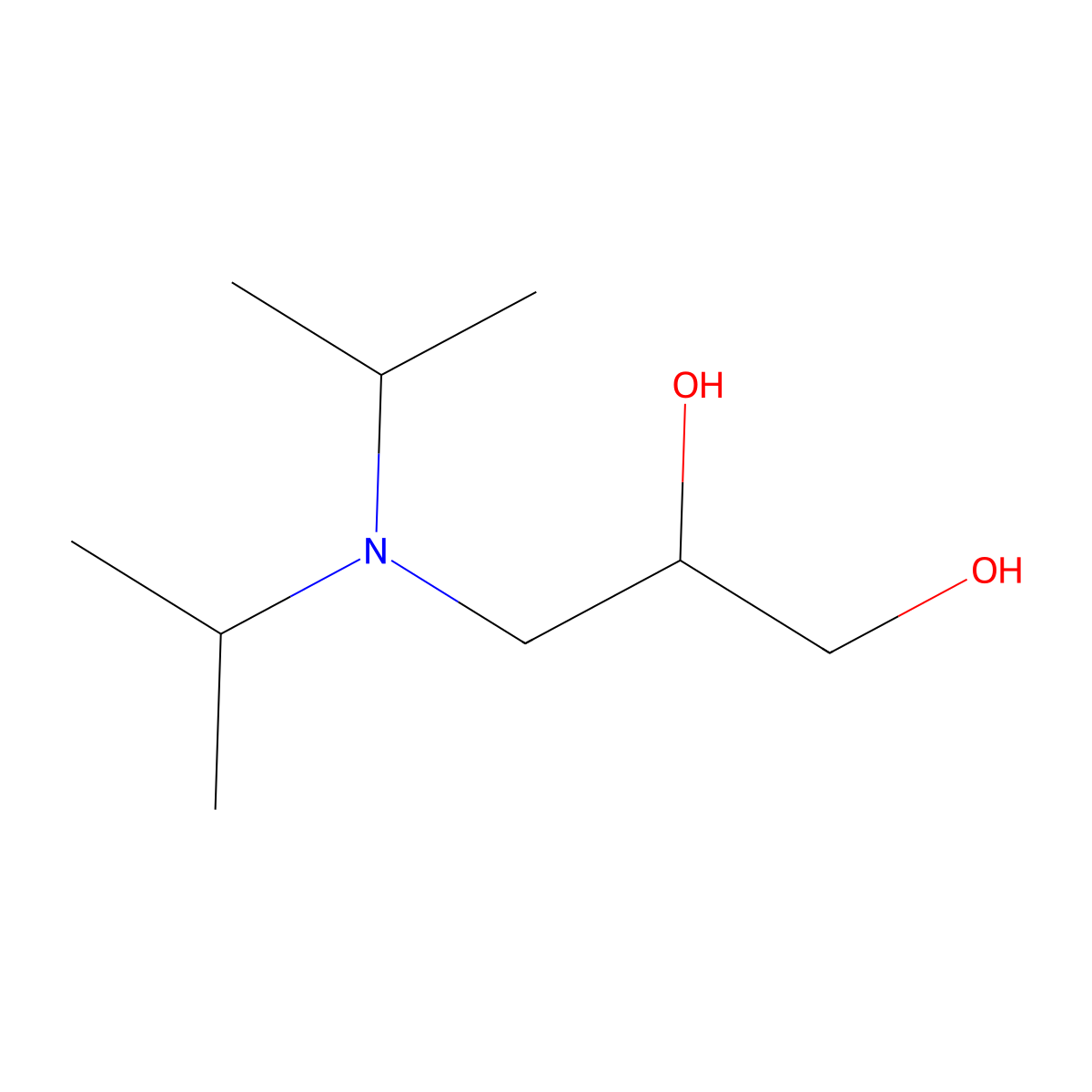 3-(N,N-Diisopropylamino)propane-1,2-diol molecular structure, CAS 85721-30-8