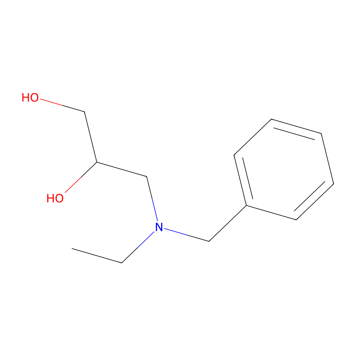 3-(N-Benzyl-N-ethylamino)propane-1,2-diol molecular structure, CAS 85721-31-9