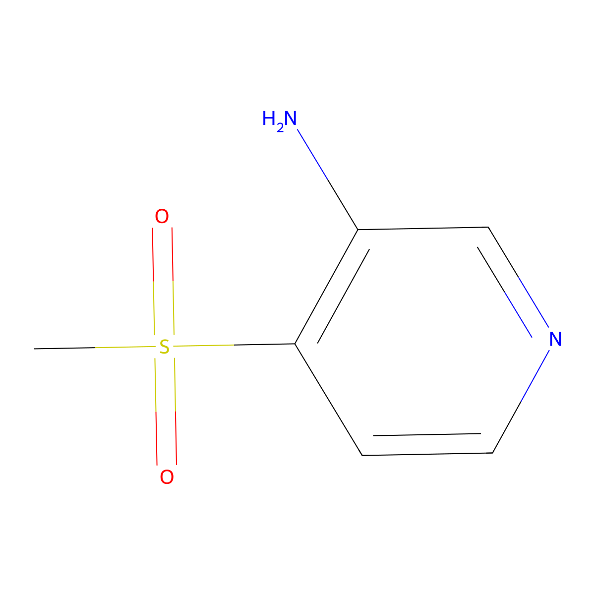 4-Methanesulfonylpyridin-3-amine molecular structure, CAS 857220-38-3