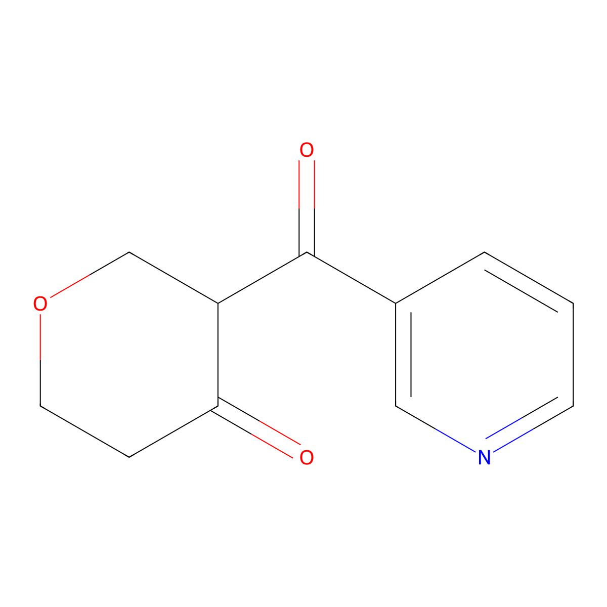 3-(Pyridine-3-carbonyl)oxan-4-one molecular structure, CAS 857224-69-2