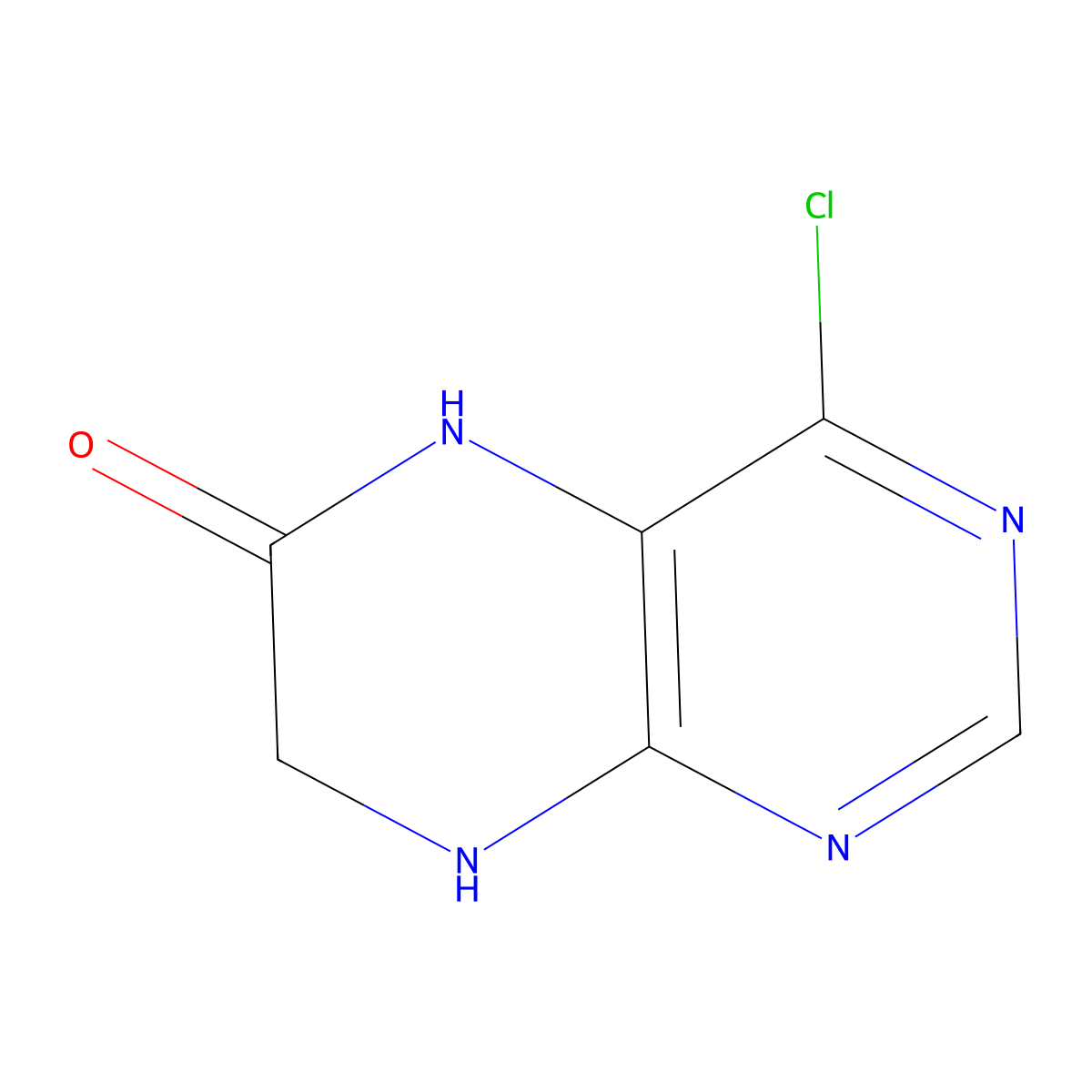 4-Chloro-5,6,7,8-tetrahydropteridin-6-one molecular structure, CAS 857225-57-1