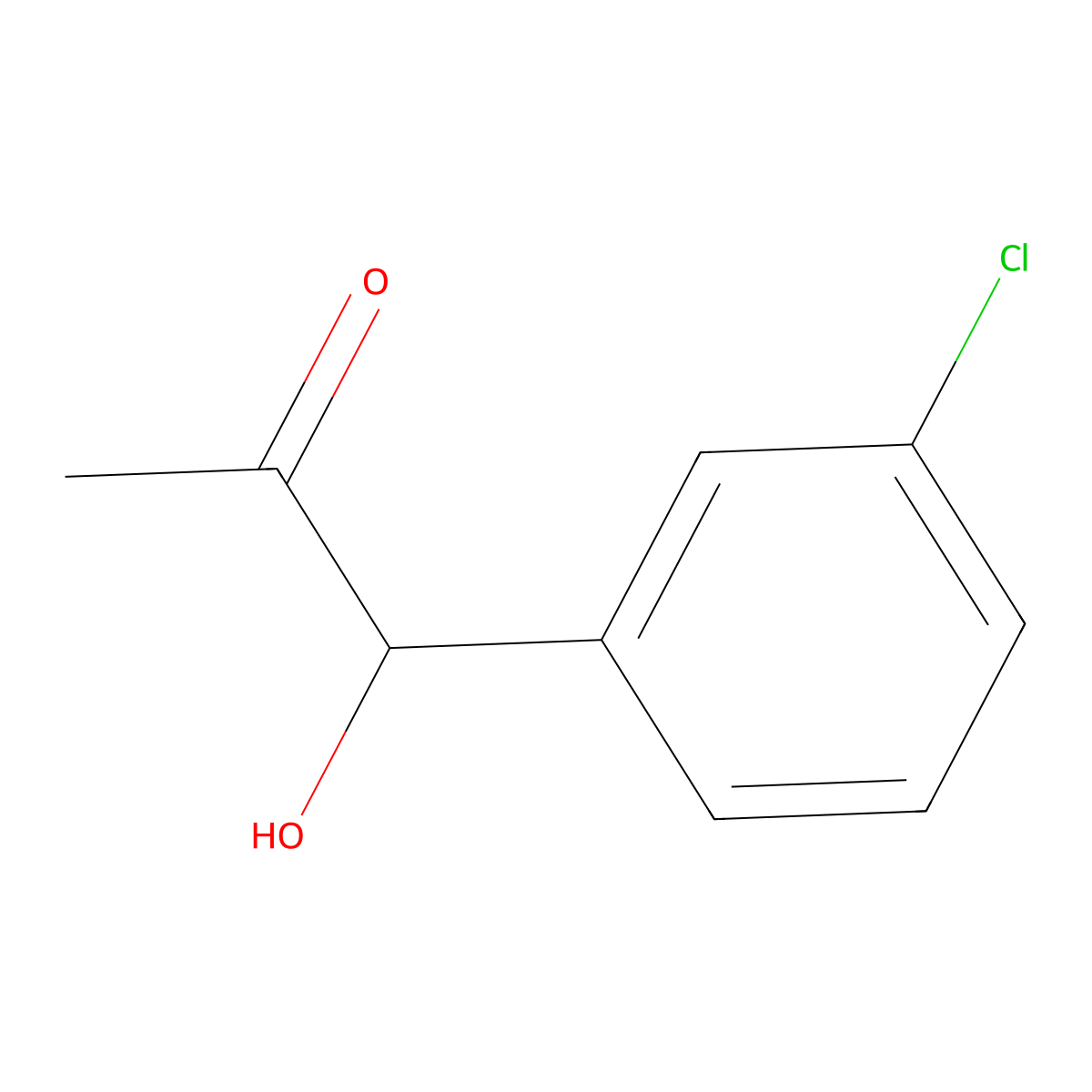 1-(3-Chlorophenyl)-1-hydroxypropan-2-one molecular structure, CAS 857233-13-7