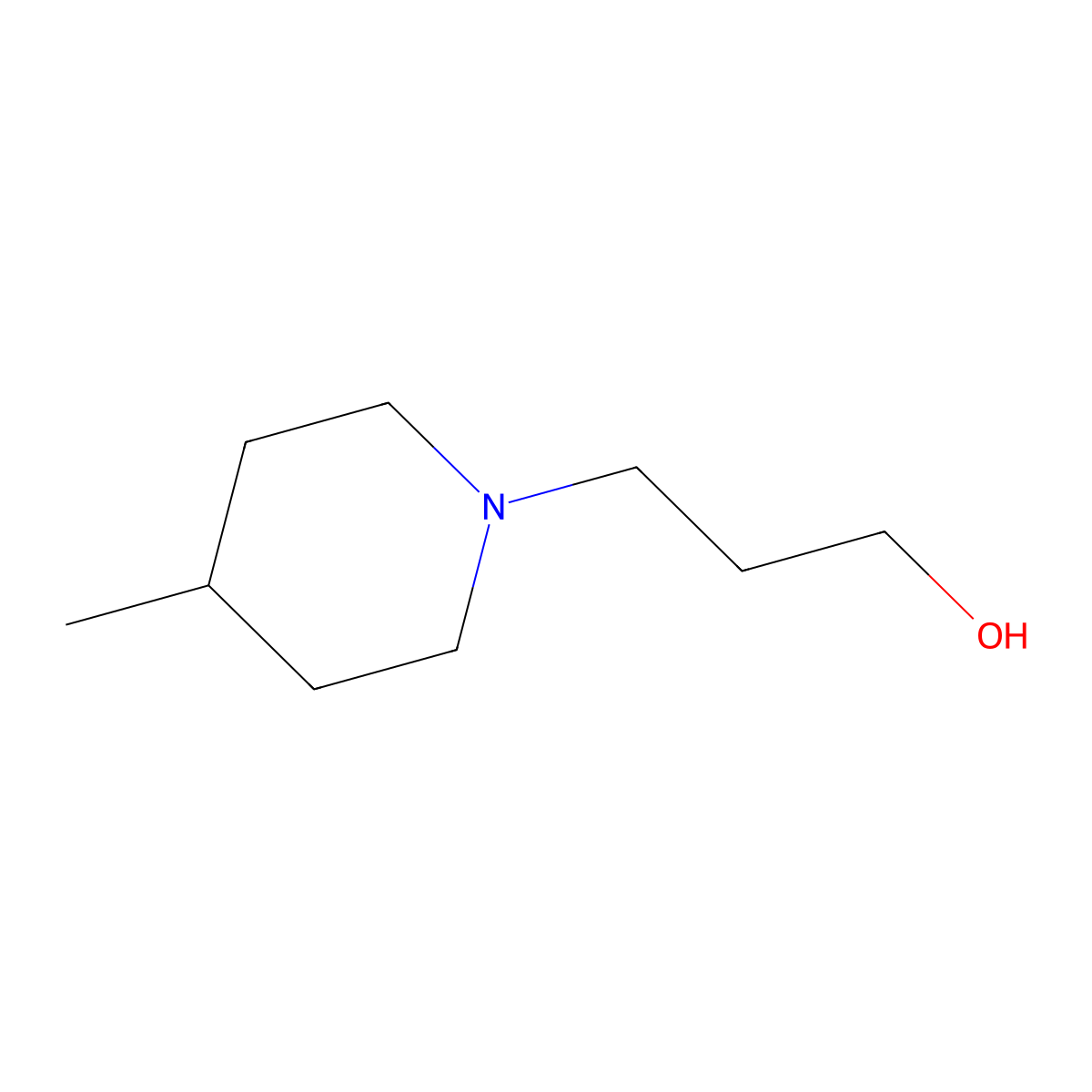 3-(4-Methylpiperidin-1-YL)propan-1-OL molecular structure, CAS 857237-50-4