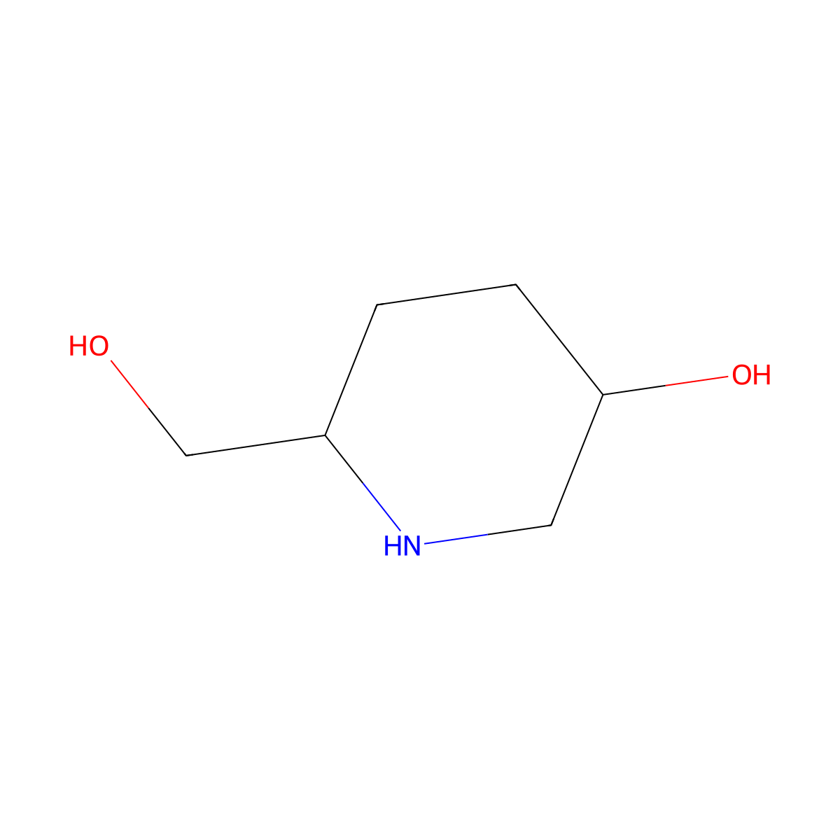 6-(Hydroxymethyl)piperidin-3-ol molecular structure, CAS 857238-95-0