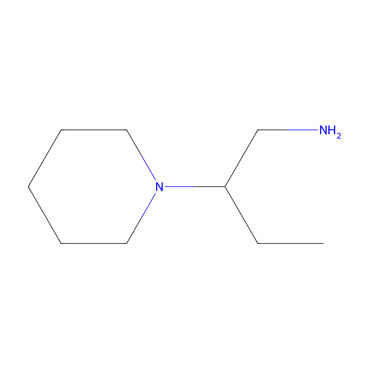 2-(1-Piperidinyl)-1-Butanamine molecular structure, CAS 857243-06-2