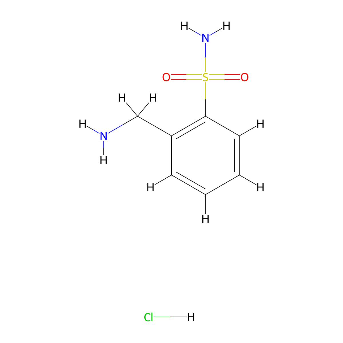 2-(Aminomethyl)benzene-1-sulfonamide hydrochloride molecular structure, CAS 857246-96-9