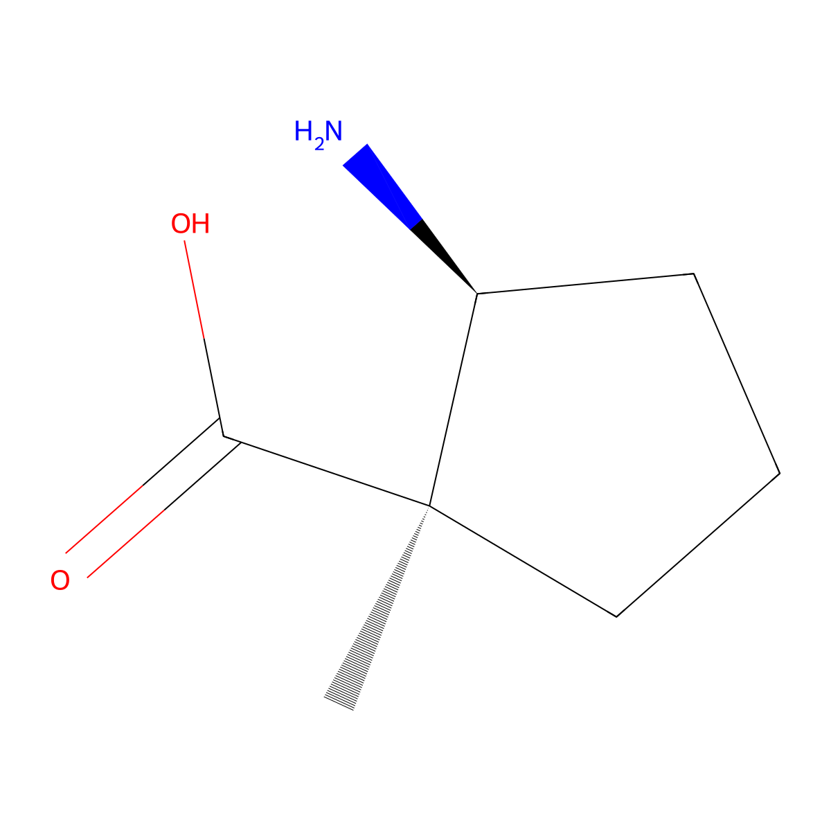 cis-2-Amino-1-methylcyclopentanecarboxylic acid molecular structure, CAS 85726-00-7