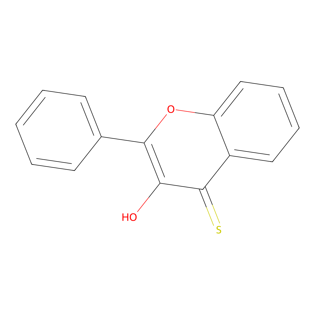 3-Hydroxy-2-phenyl-4H-1-benzopyran-4-thione molecular structure, CAS 85726-15-4