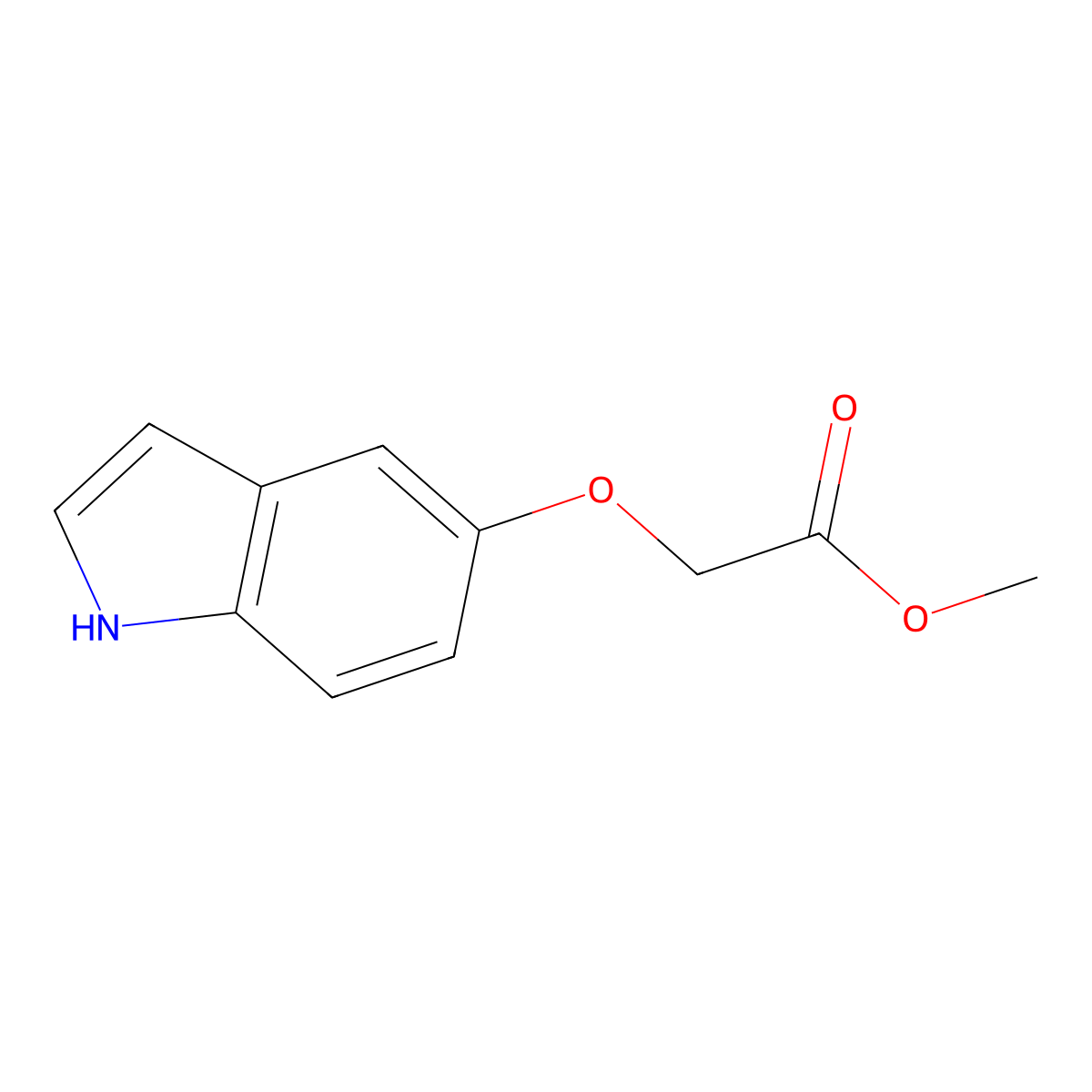 (1H-Indol-5-yloxy)-acetic acid methyl ester molecular structure, CAS 857261-14-4