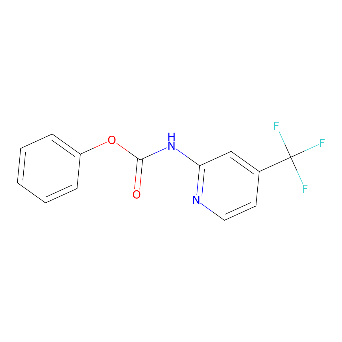 Phenyl (4-(trifluoromethyl)pyridin-2-yl)carbamate molecular structure, CAS 857265-11-3