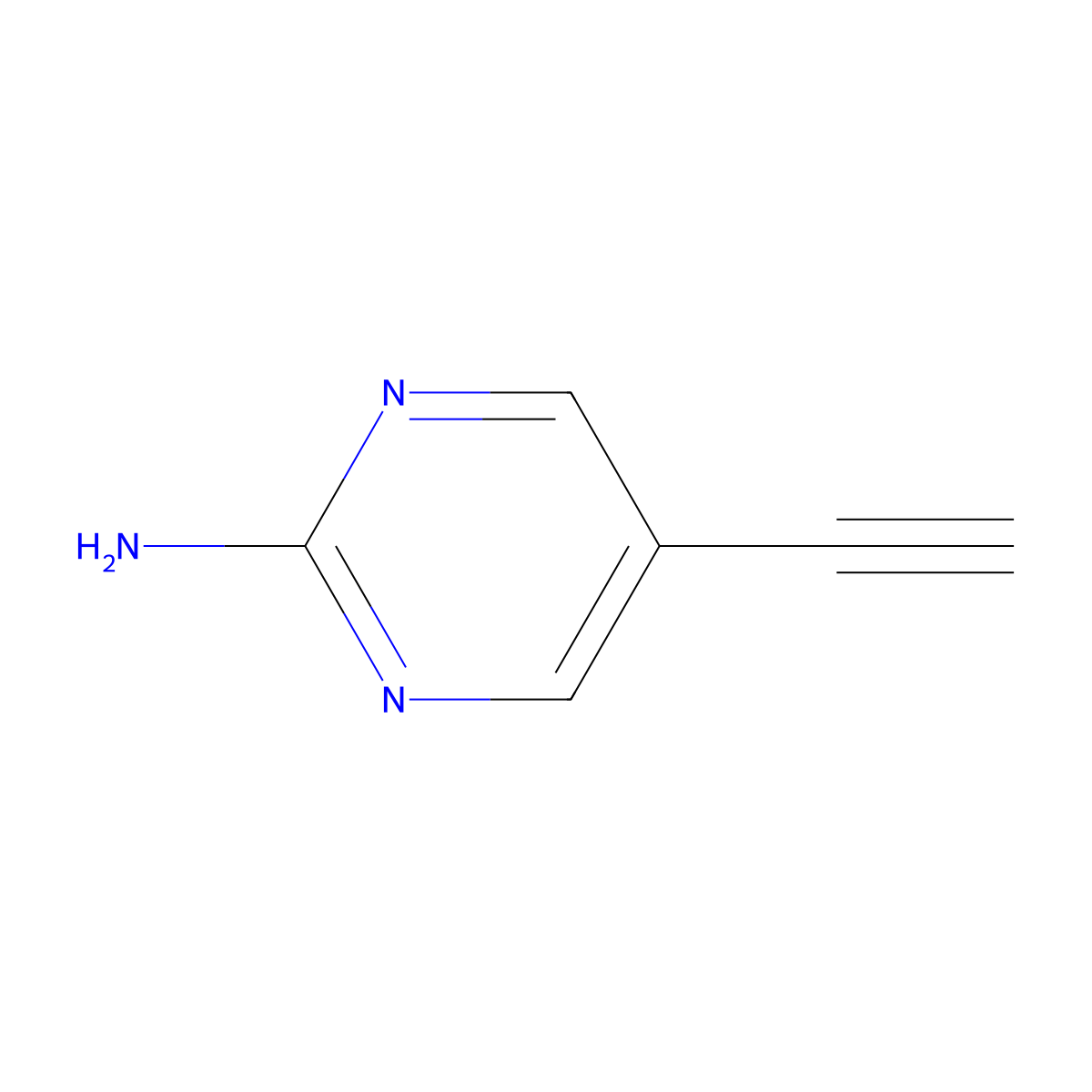 5-Ethynylpyrimidin-2-amine molecular structure, CAS 857265-74-8