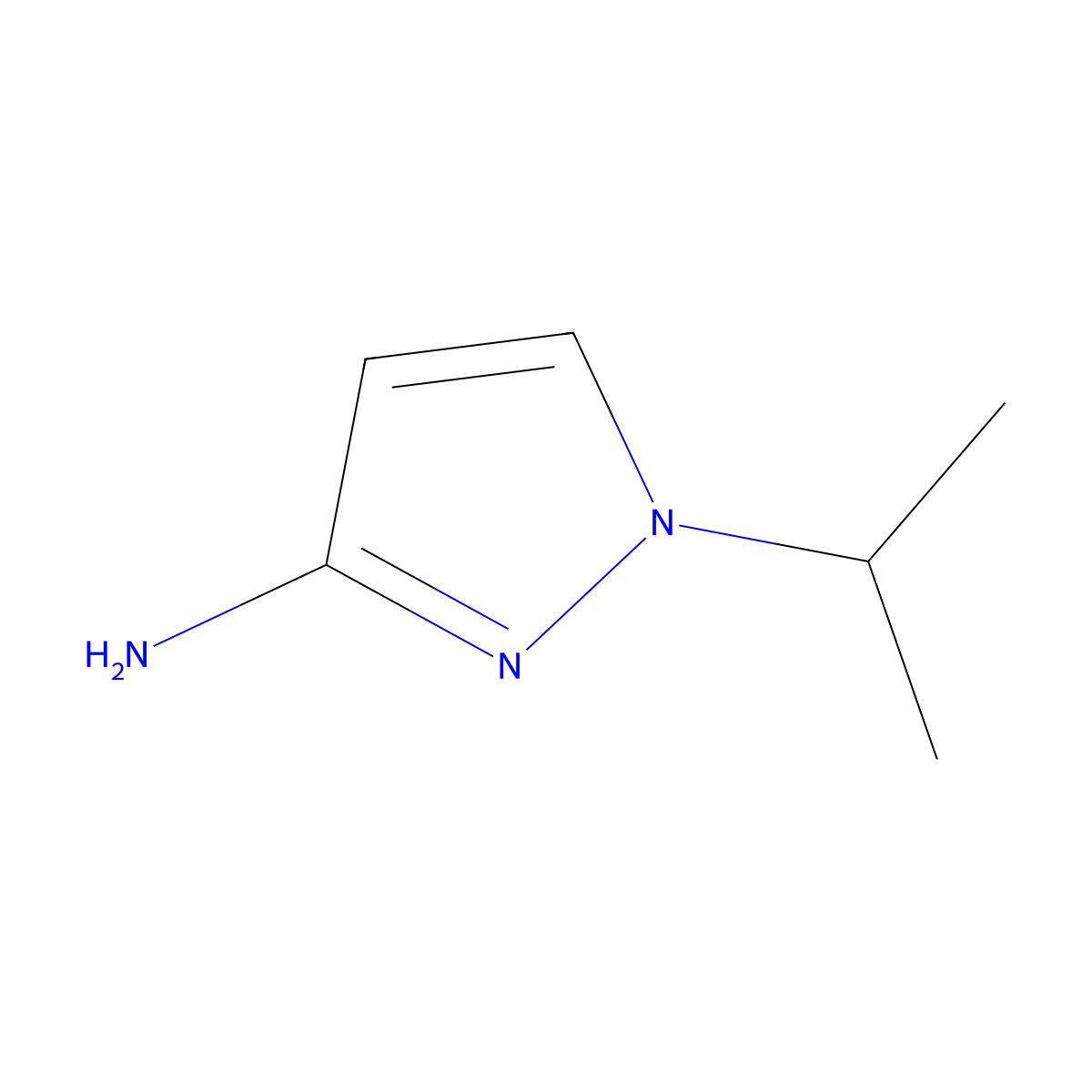 1-(propan-2-yl)-1H-pyrazol-3-amine molecular structure, CAS 857267-04-0