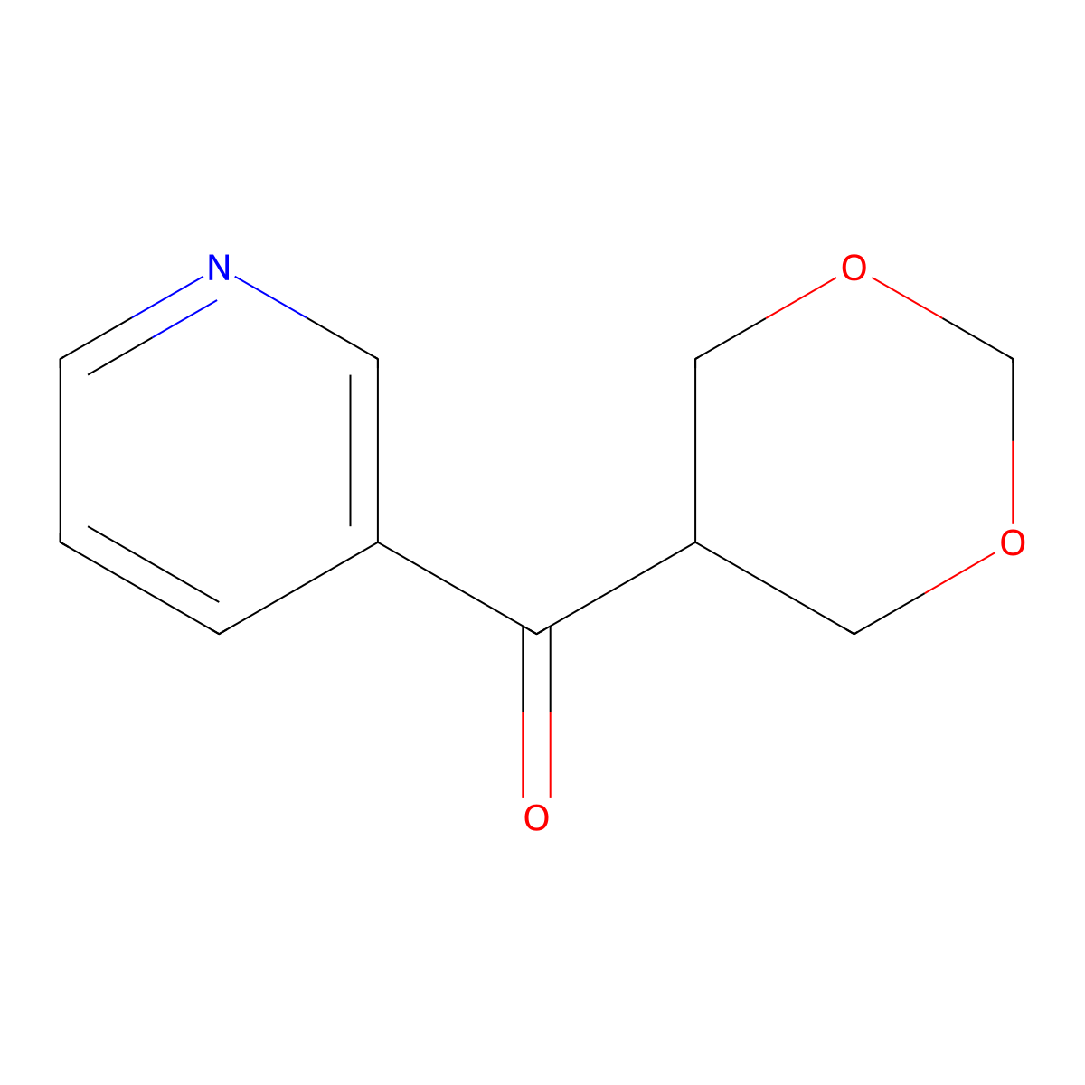 1,3-Dioxan-5-yl 3-pyridyl ketone molecular structure, CAS 85727-04-4