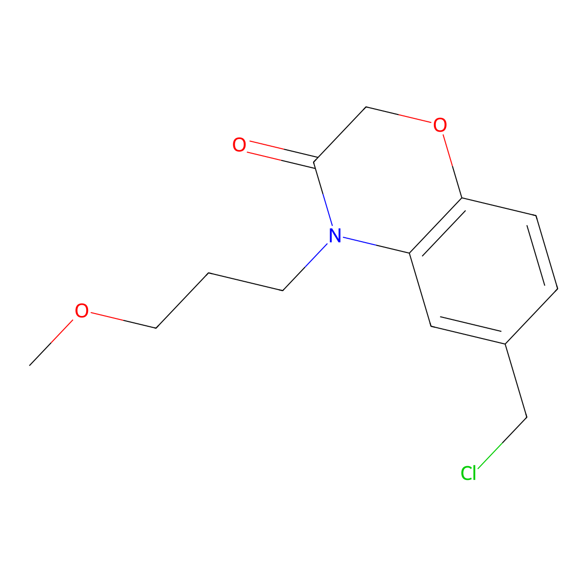 6-(chloromethyl)-4-(3-methoxypropyl)-2H-benzo[b][1,4]oxazin-3(4H)-one molecular structure, CAS 857272-02-7