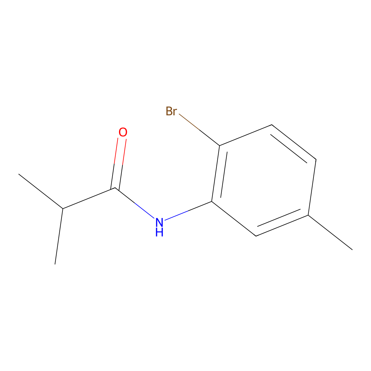 N-(2-bromo-5-methylphenyl)-2-methylpropanamide molecular structure, CAS 857274-12-5