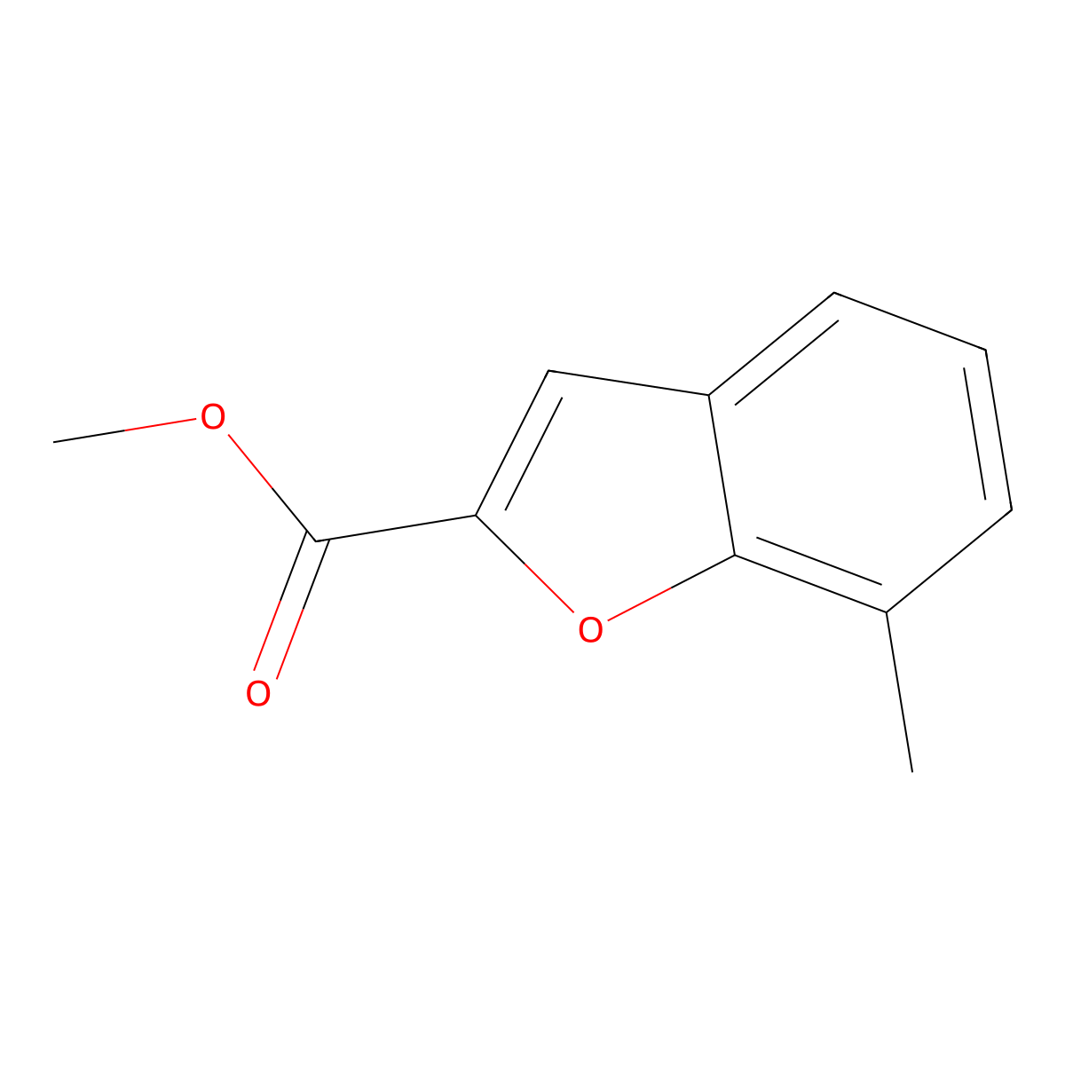 Methyl 7-methylbenzofuran-2-carboxylate molecular structure, CAS 857274-28-3