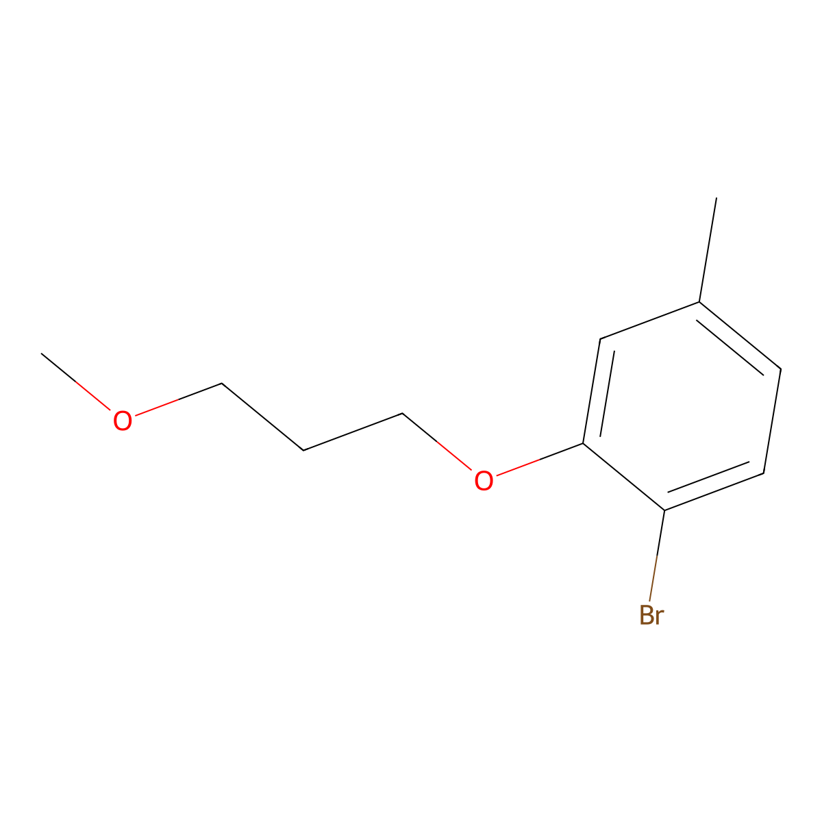 1-Bromo-2-(3-methoxypropoxy)-4-methylbenzene molecular structure, CAS 857274-69-2