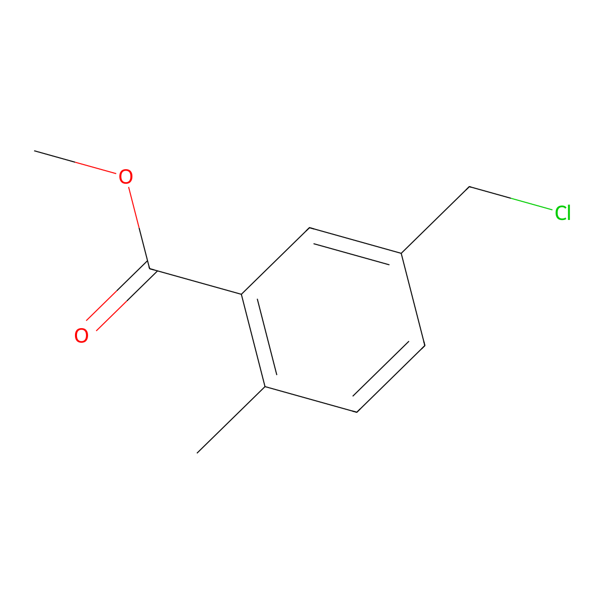 Methyl 5-(chloromethyl)-2-methylbenzoate molecular structure, CAS 857276-41-6