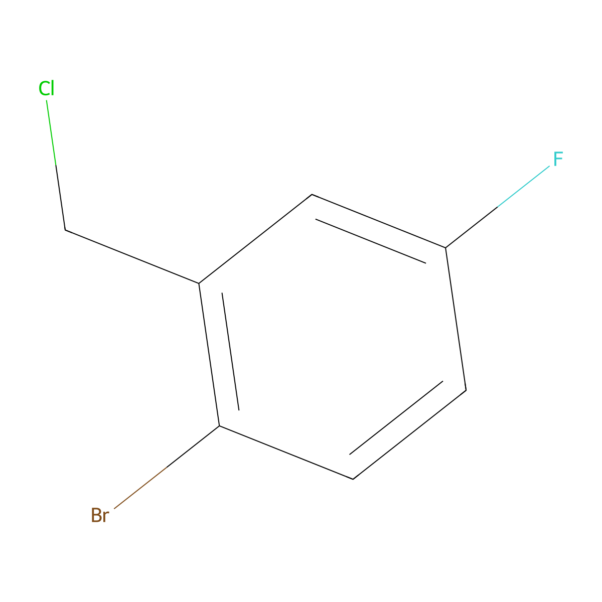 1-Bromo-2-(chloromethyl)-4-fluorobenzene molecular structure, CAS 857276-61-0