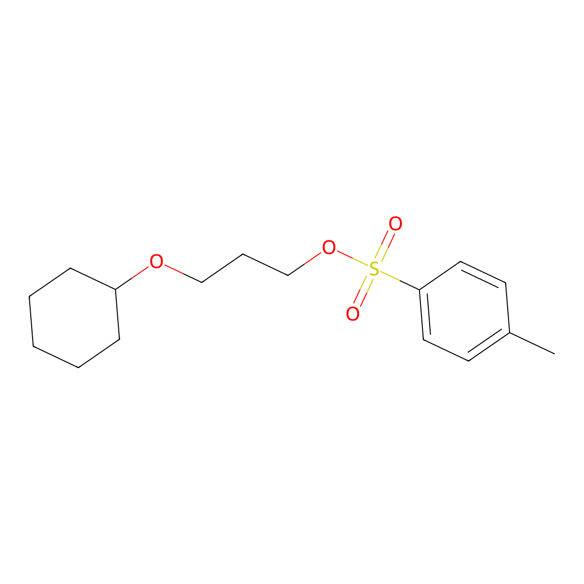 3-Cyclohexyloxypropyl toluene-4-sulphonate molecular structure, CAS 857277-86-2