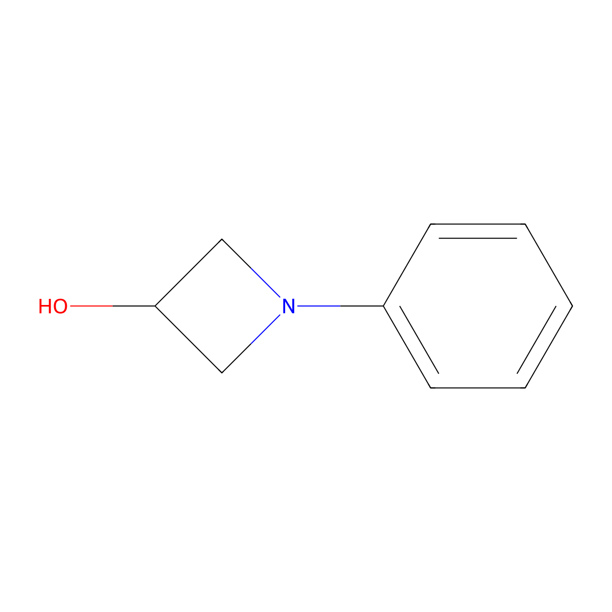 1-Phenylazetidin-3-ol molecular structure, CAS 857280-53-6