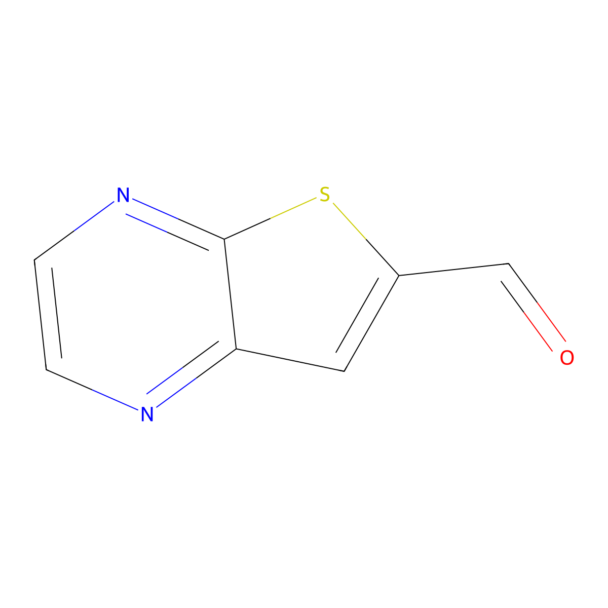 Thieno[2,3-b]pyrazine-6-carbaldehyde molecular structure, CAS 857283-69-3