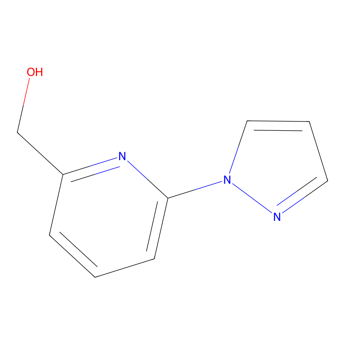 [6-(1H-pyrazol-1-yl)pyridin-2-yl]methanol molecular structure, CAS 857283-81-9