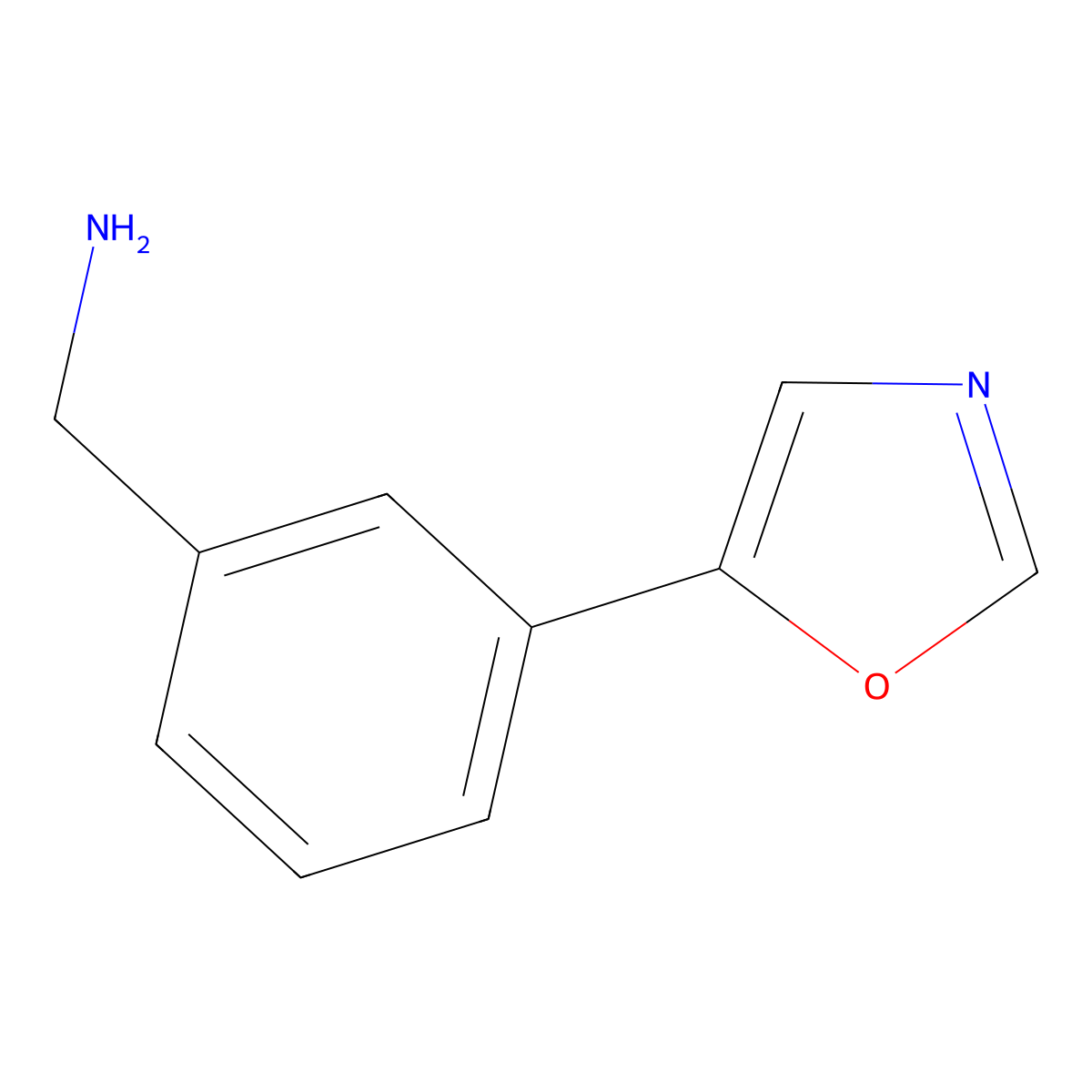 (3-(Oxazol-5-yl)phenyl)methanamine molecular structure, CAS 857283-83-1