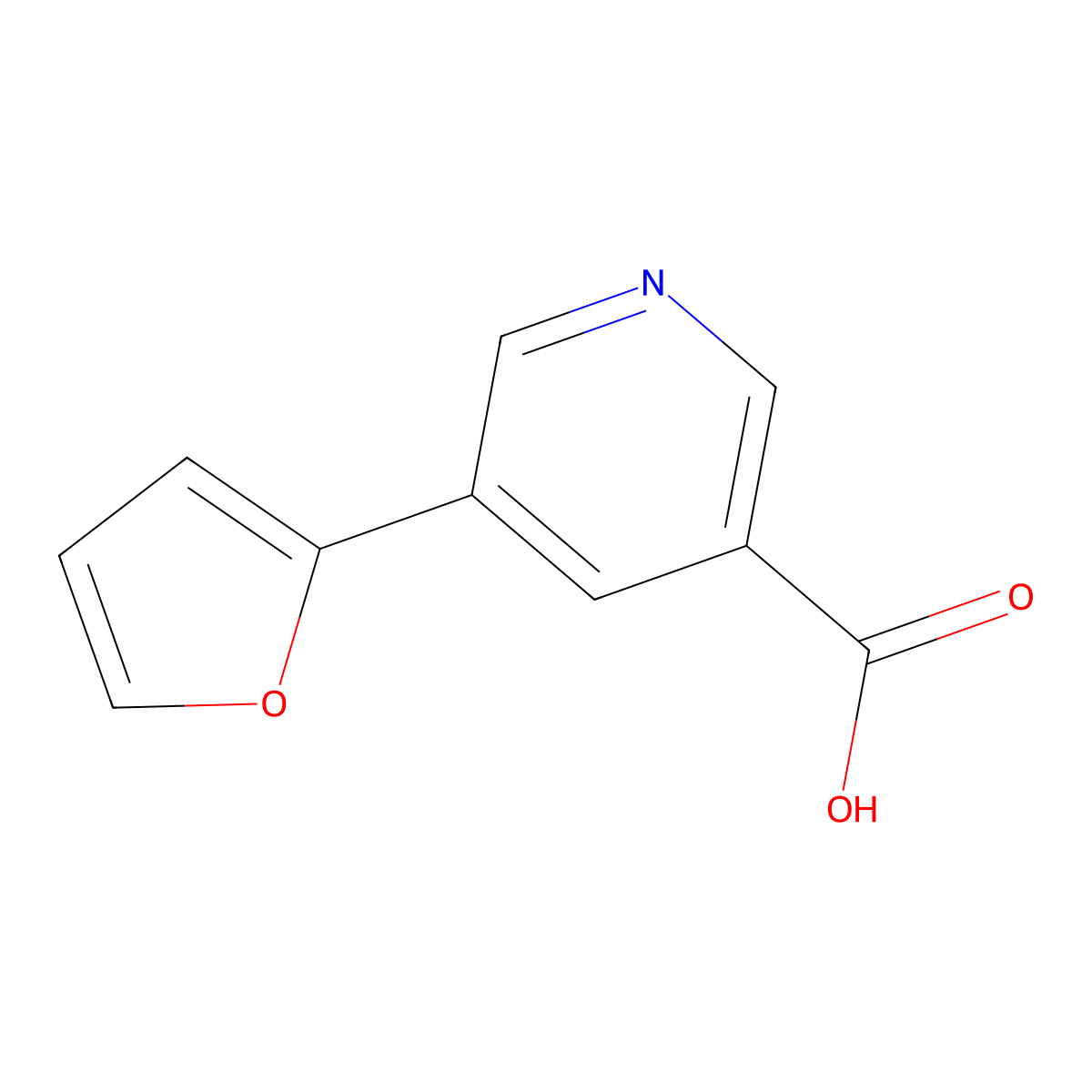 5-(Furan-2-yl)nicotinic acid molecular structure, CAS 857283-84-2