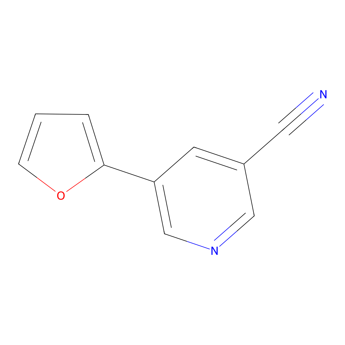 5-(Furan-2-yl)nicotinonitrile molecular structure, CAS 857283-85-3